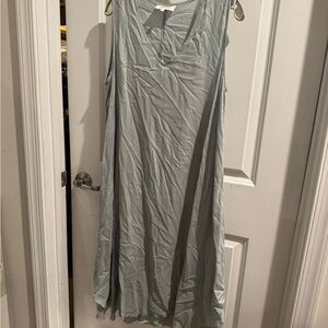 SUD Express Light Olive V-Neck Dress